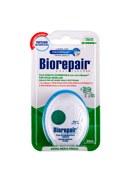 Нить зубная вощеная скользящая Filo Cerato Scorrevole 50м Biorepair